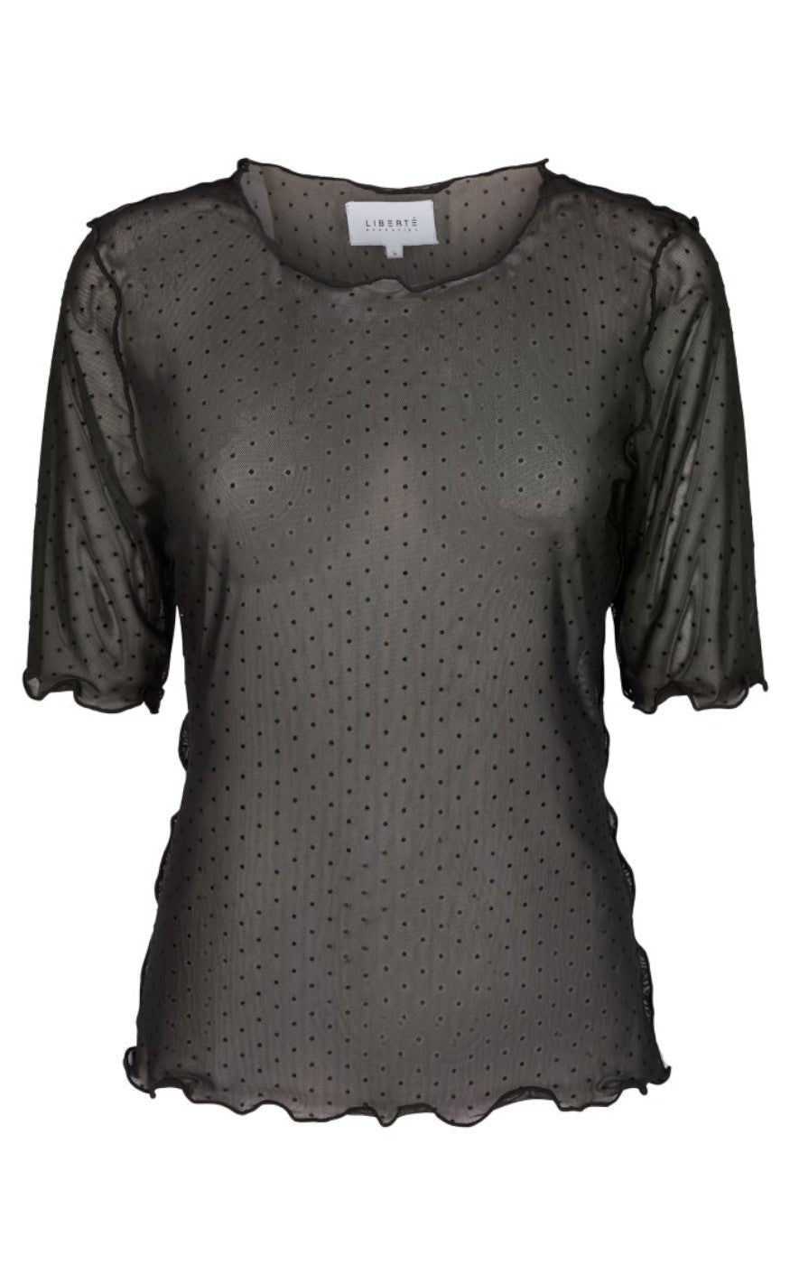 Liberte Top Mesh Black Dot