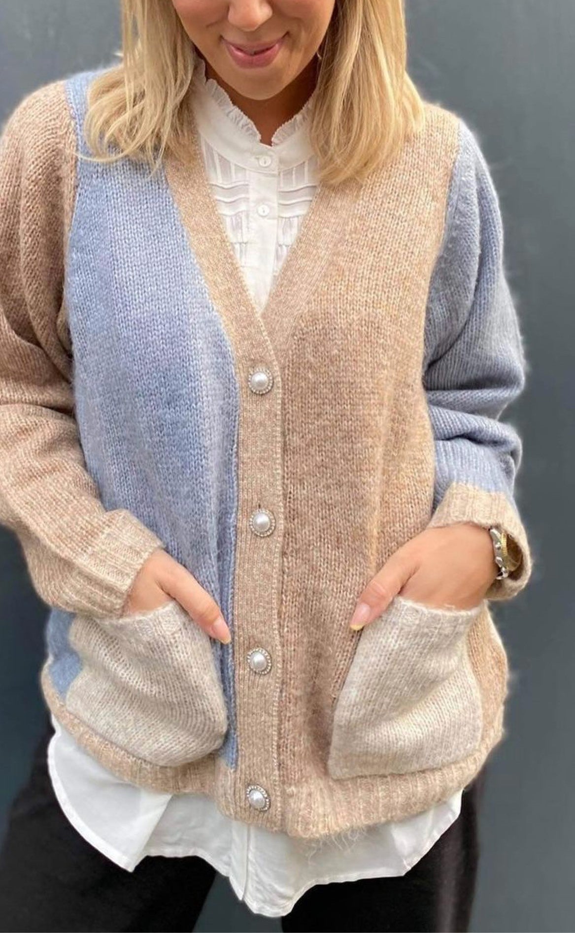 Lollys Laundry Cardigan Frost Blue