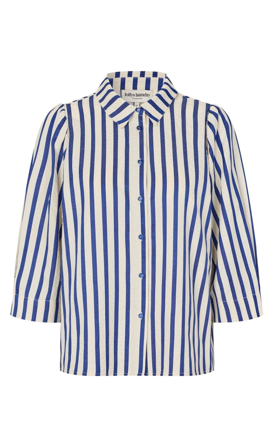Lollys Laundry Skjorte Bonoll Ss Blue