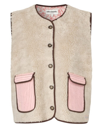 Lollys Laundry Vest Jace Love Beige