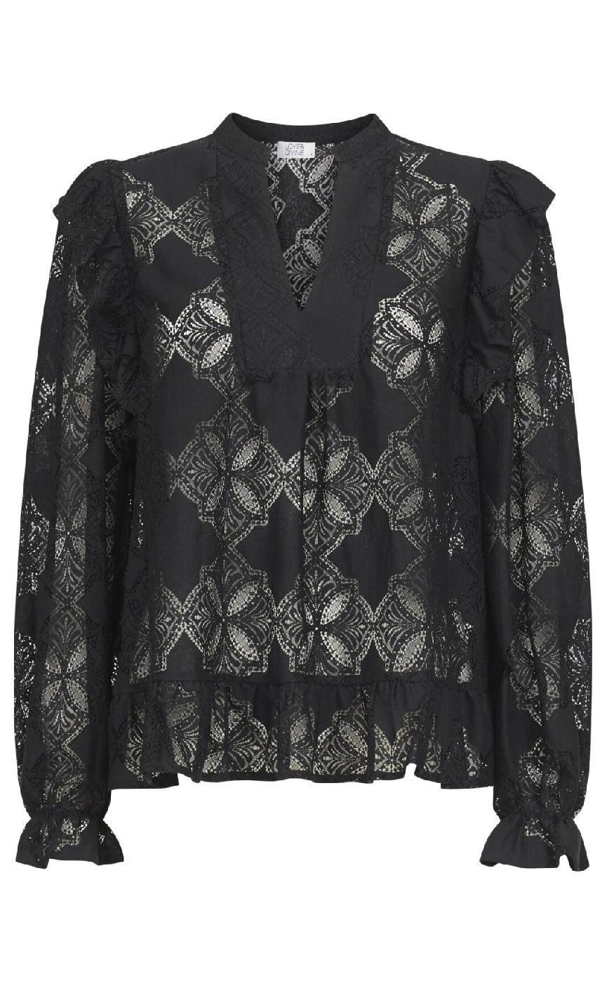 Love Divine Bluse Love1234 Black Lace