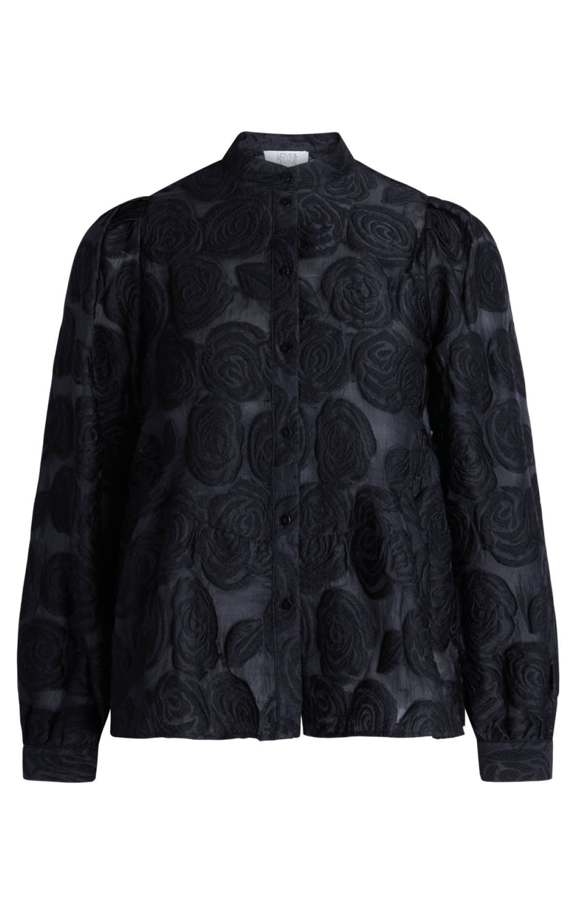 Love Divine Bluse Love752- - Black