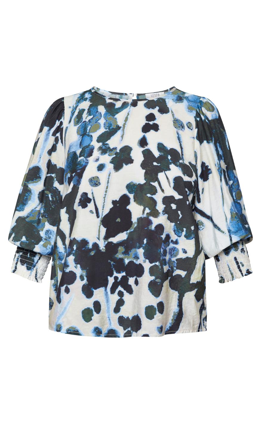 Love Divine Bluse Love915- Blue Branch