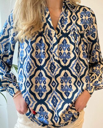 Love   Divine Bluse Love767-  Blue Graphic