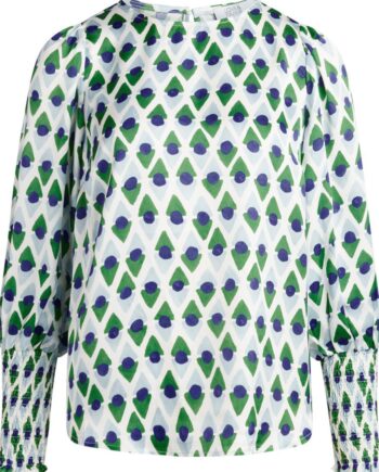 Love   Divine Bluse Love738-  Blue Green Graphic