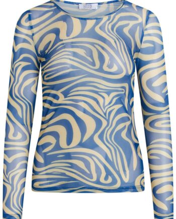 Love   Divine Bluse Love660-  Bright Blue Graphic