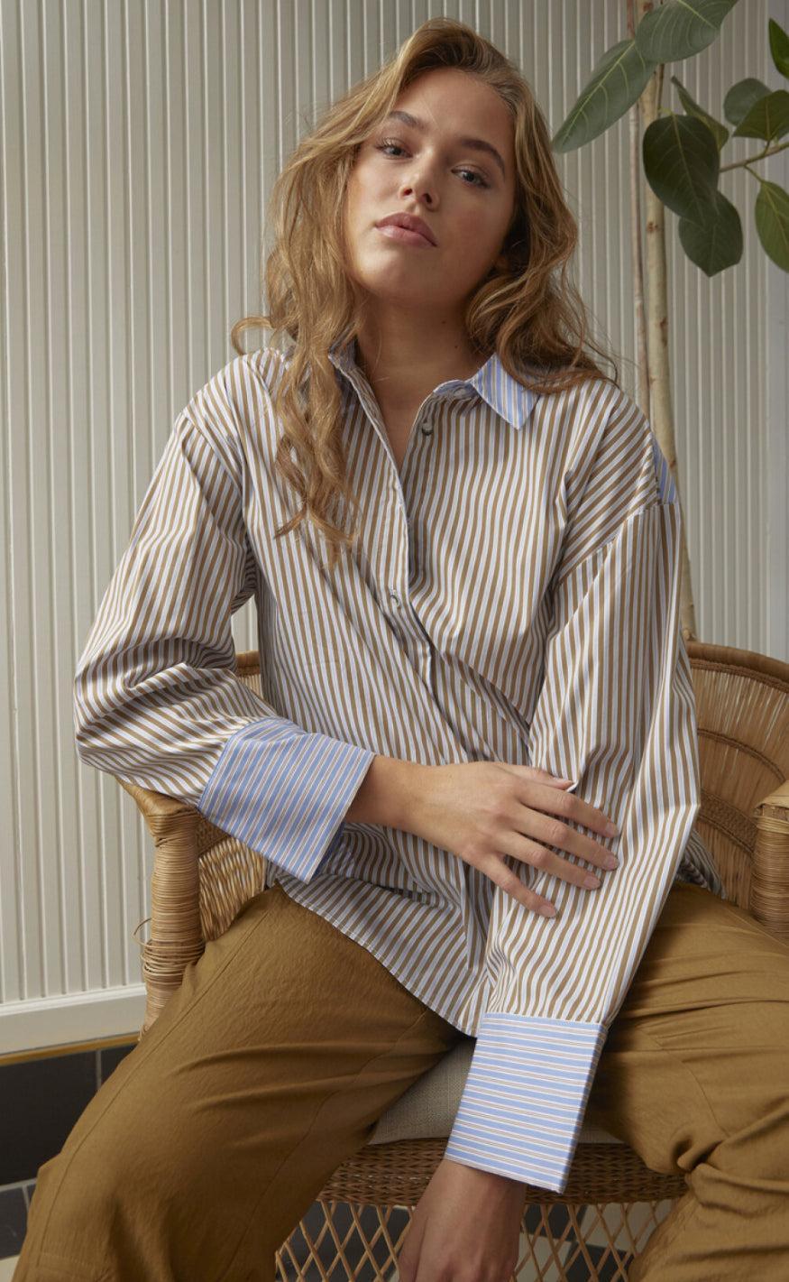 Love Divine Bluse Love1225- Brown Blue