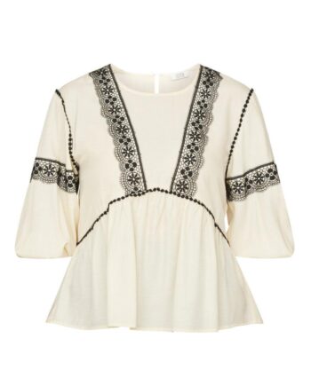 Love   Divine Bluse Love1221 Cream Black
