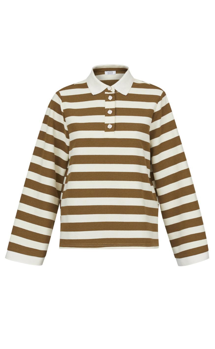 Love Divine Bluse Love1262 Cream Golden Brown