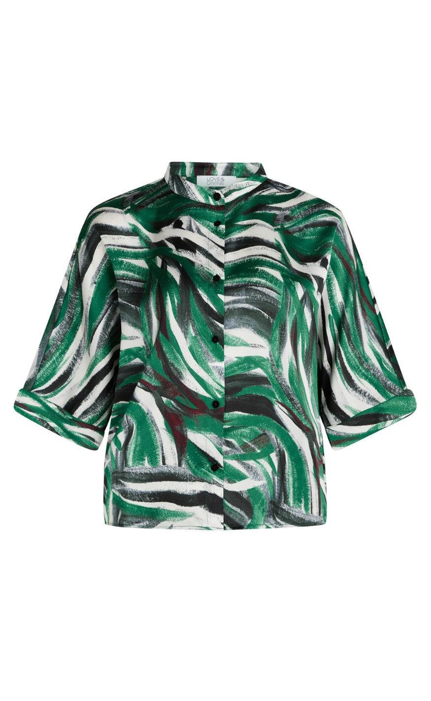 Love Divine Bluse Love851 Green Comb