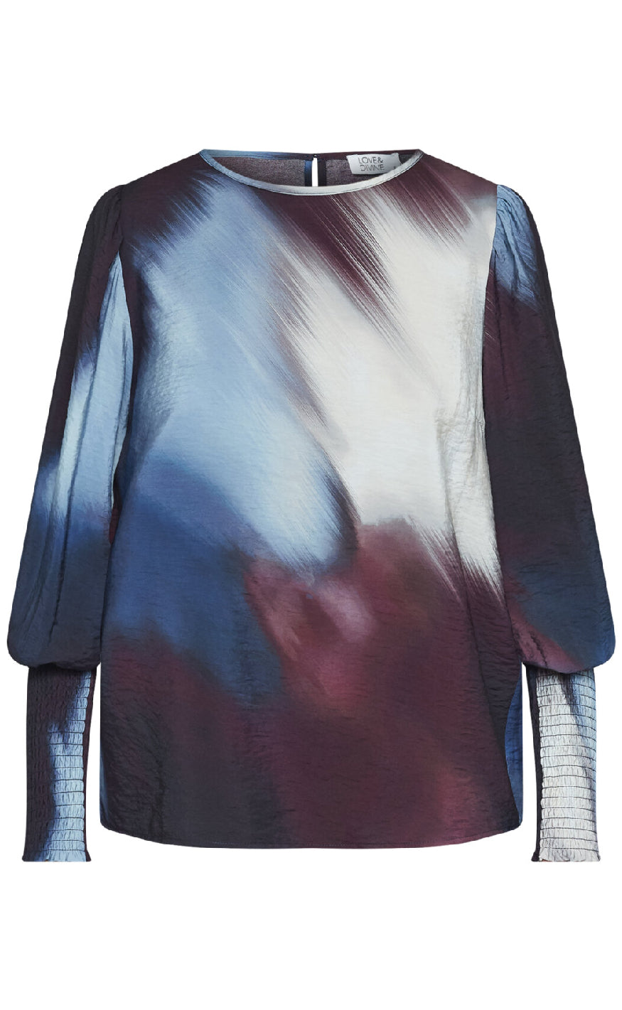 Love Divine Bluse Love738-23 Waterprint
