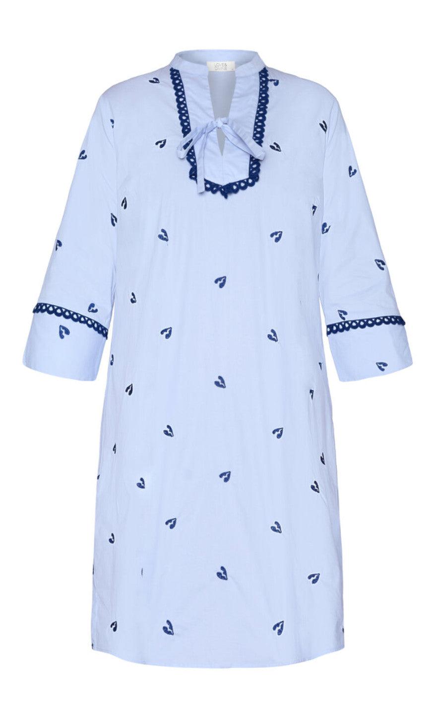 Love Divine Kjole Love1011- Light Blue Navy