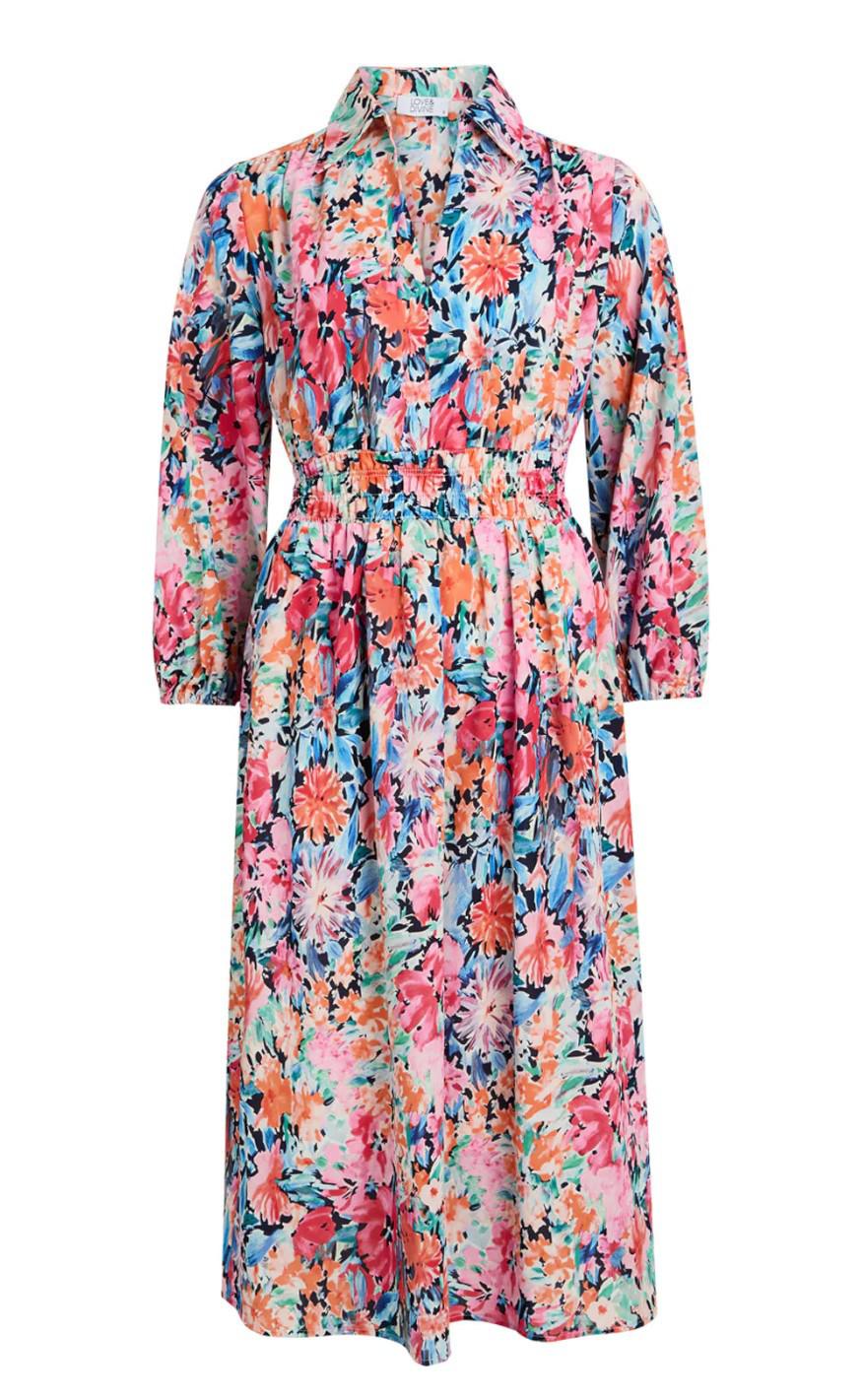 Love Divine Kjole Love787- Multi Flower