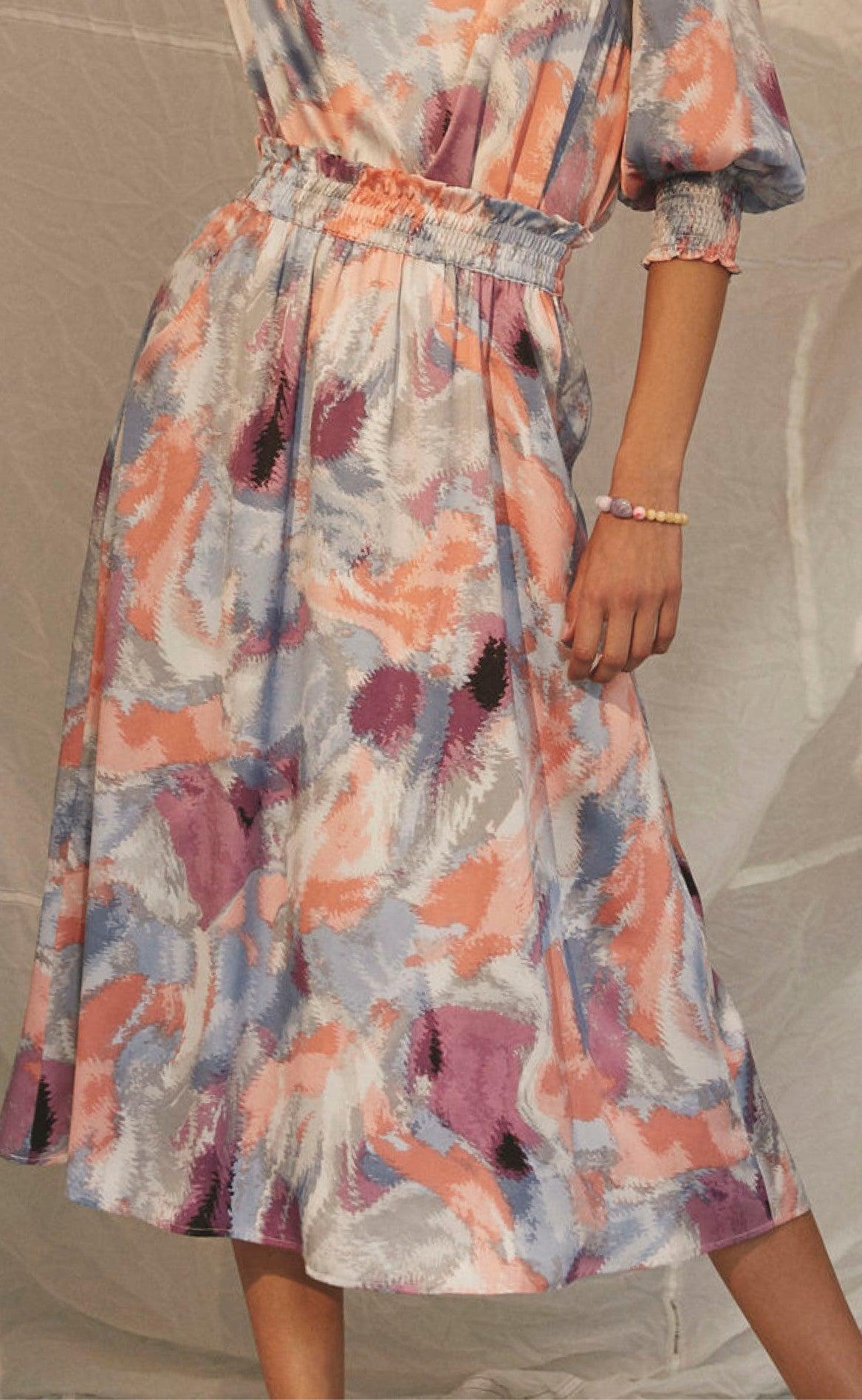Love Divine Nederdel Love458- Multi Blue Pink