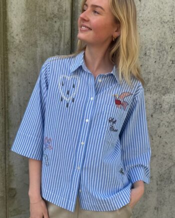 Love   Divine Skjorte Love1562 Blue Stripe