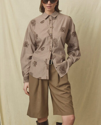 Love   Divine Skjorte Love1516 Brown Stripe