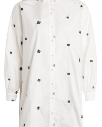 Love   Divine Skjorte Love565 White Black Flower