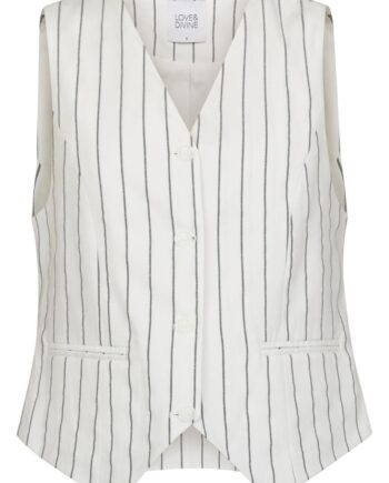 Love   Divine Vest Love1044-  Cream Black