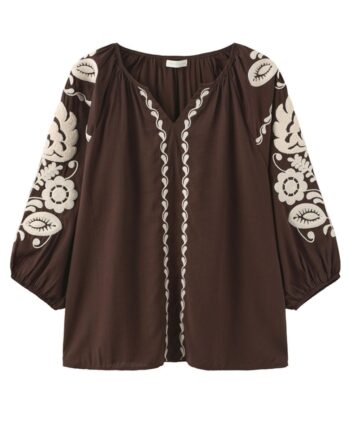 Luxzuz Bluse Allette Dark Brown