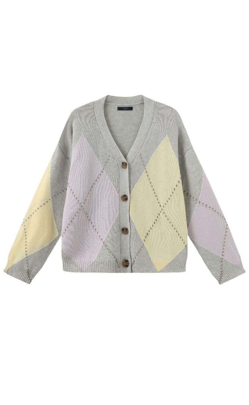 Luxzuz Cardigan Ambrosia Light Grey Melange