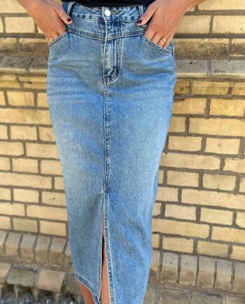 Luxzuz Nederdel Jeansana Faded Denim