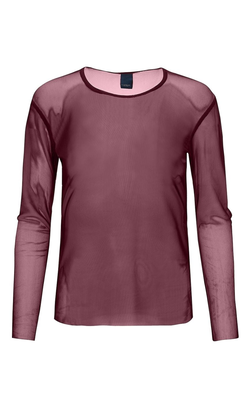 Luxzuz -shirt Sigborg Mesh Burgundy