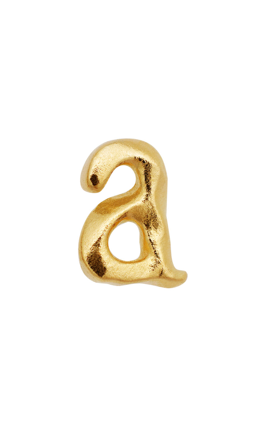 Maanesten ørering Alphabet Single Gold Colour