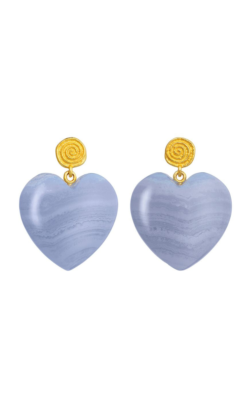 Maanesten øreringe Penny Blue Lace Gold Colour