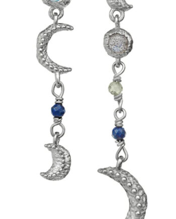 Maanesten øreringe Pheobe Silver Colour