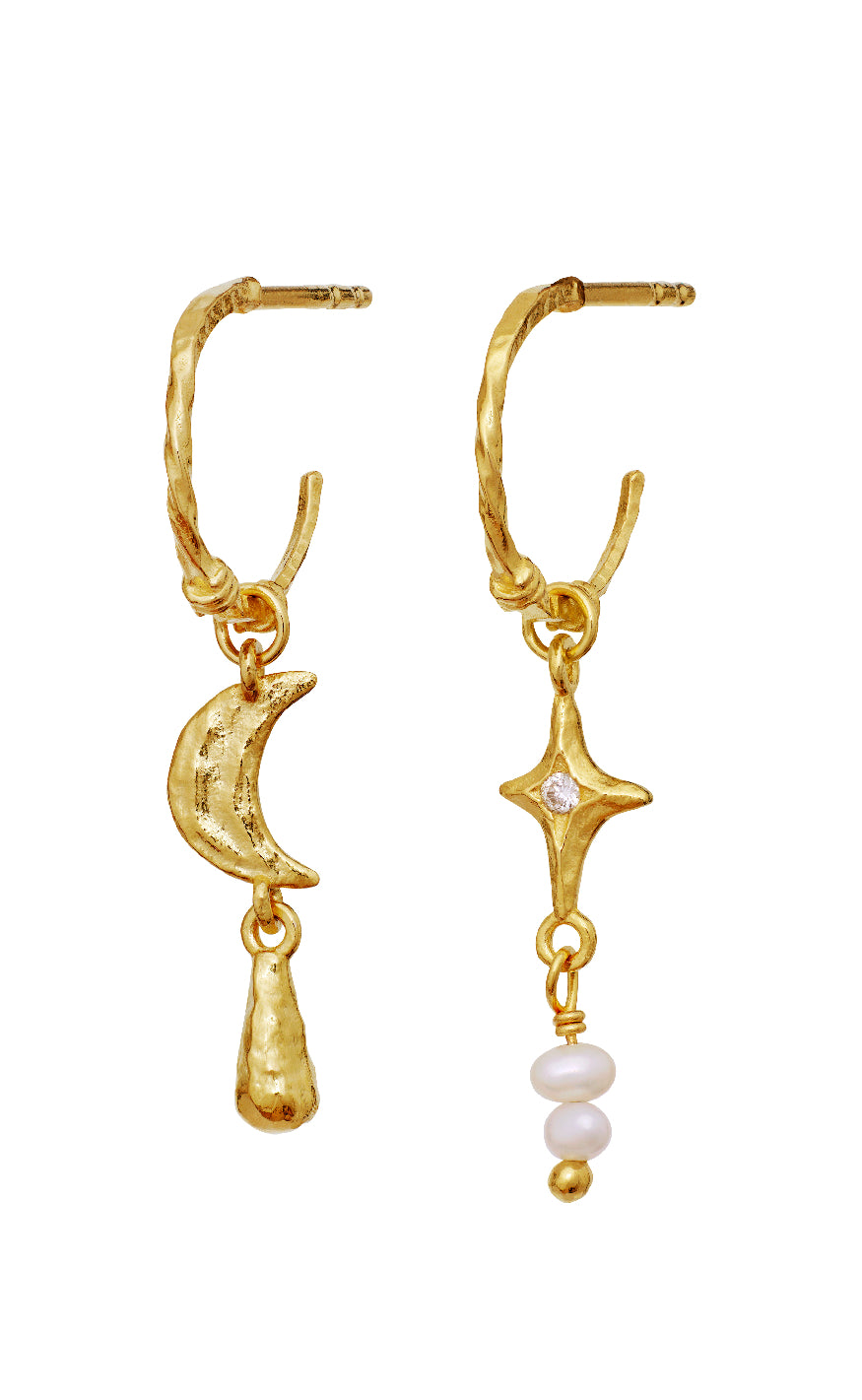Maanesten øreringe Tamina Gold Colour