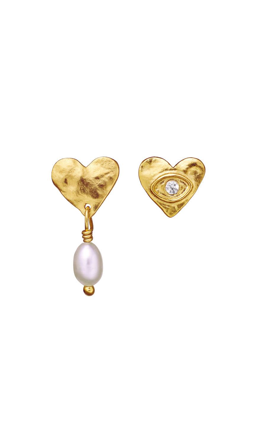 Maanesten øreringe Vesta Gold Colour
