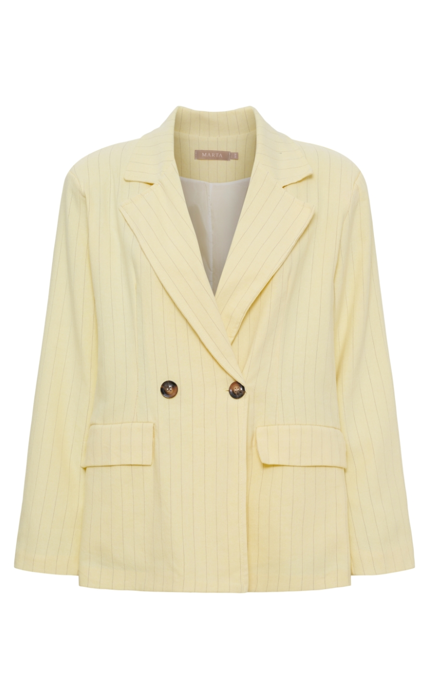 Marta Du Chateau Blazer Marissa Yellow Stripe