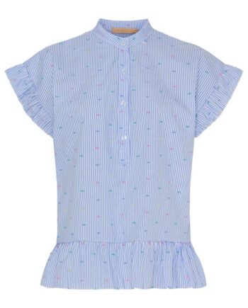 Marta Du Chateau Bluse Cila Sky Blue Print