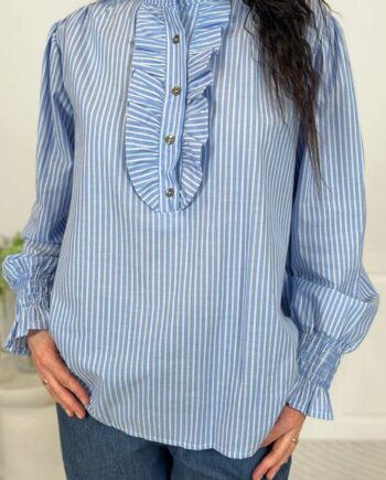 Marta Du Chateau Bluse Margaux Celeste