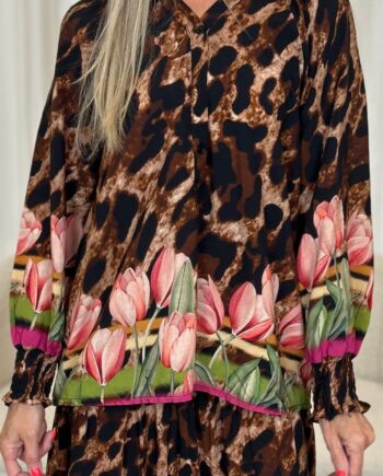 Marta Du Chateau Bluse Melanie Shirt Marrone