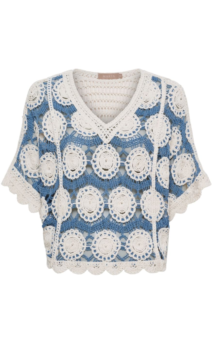 Marta Du Chateau Bluse Mikaela Blue