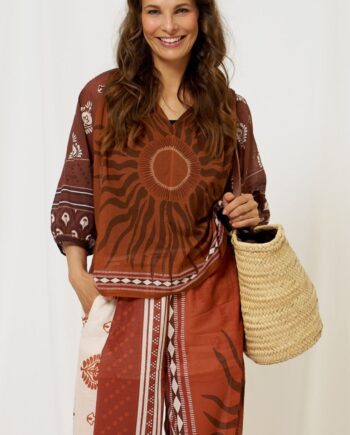Marta Du Chateau Bluse Valoria Brown