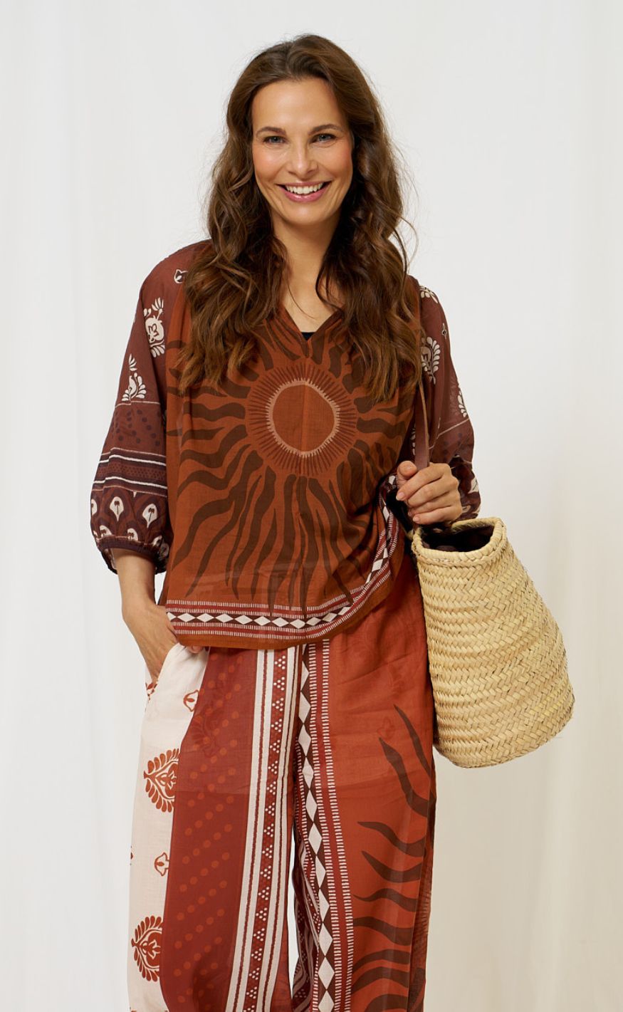 Marta Du Chateau Bluse Valoria Brown