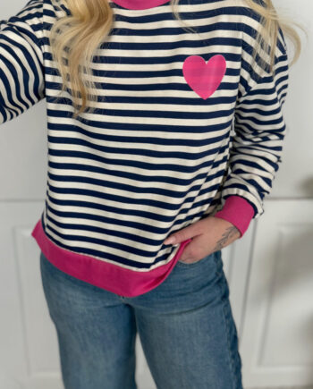 Marta Du Chateau Bluse Vilda Navy Fuxia