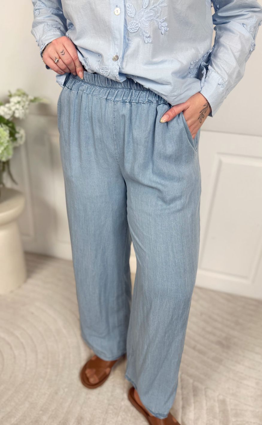 Marta Du Chateau Bukser Marilyn Light Blue