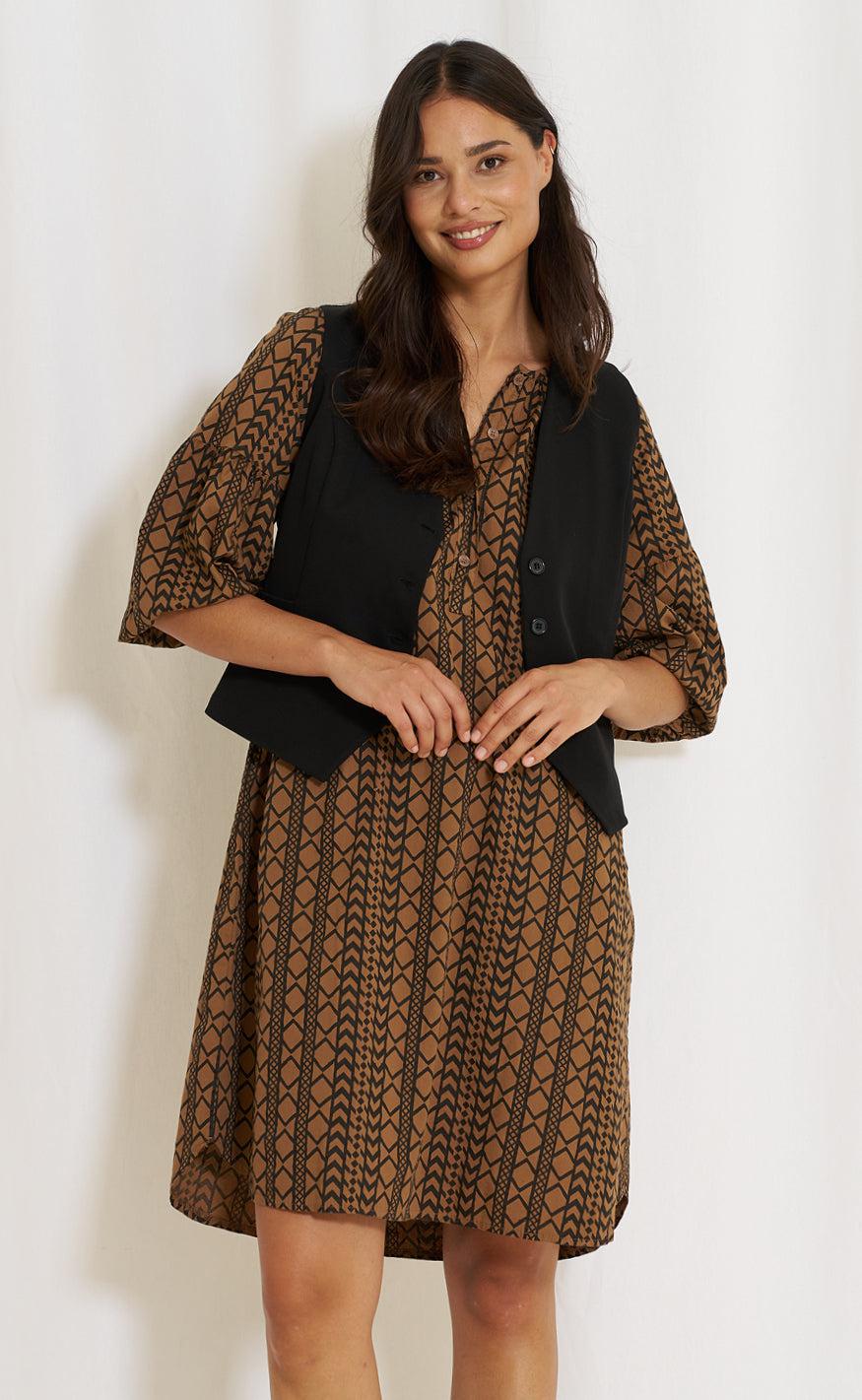 Marta Du Chateau Kjole 5879 Ellie Camel Black