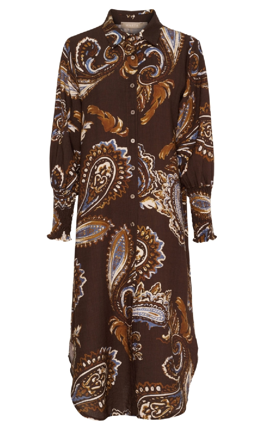 Marta Du Chateau Kjole Moss Marrone