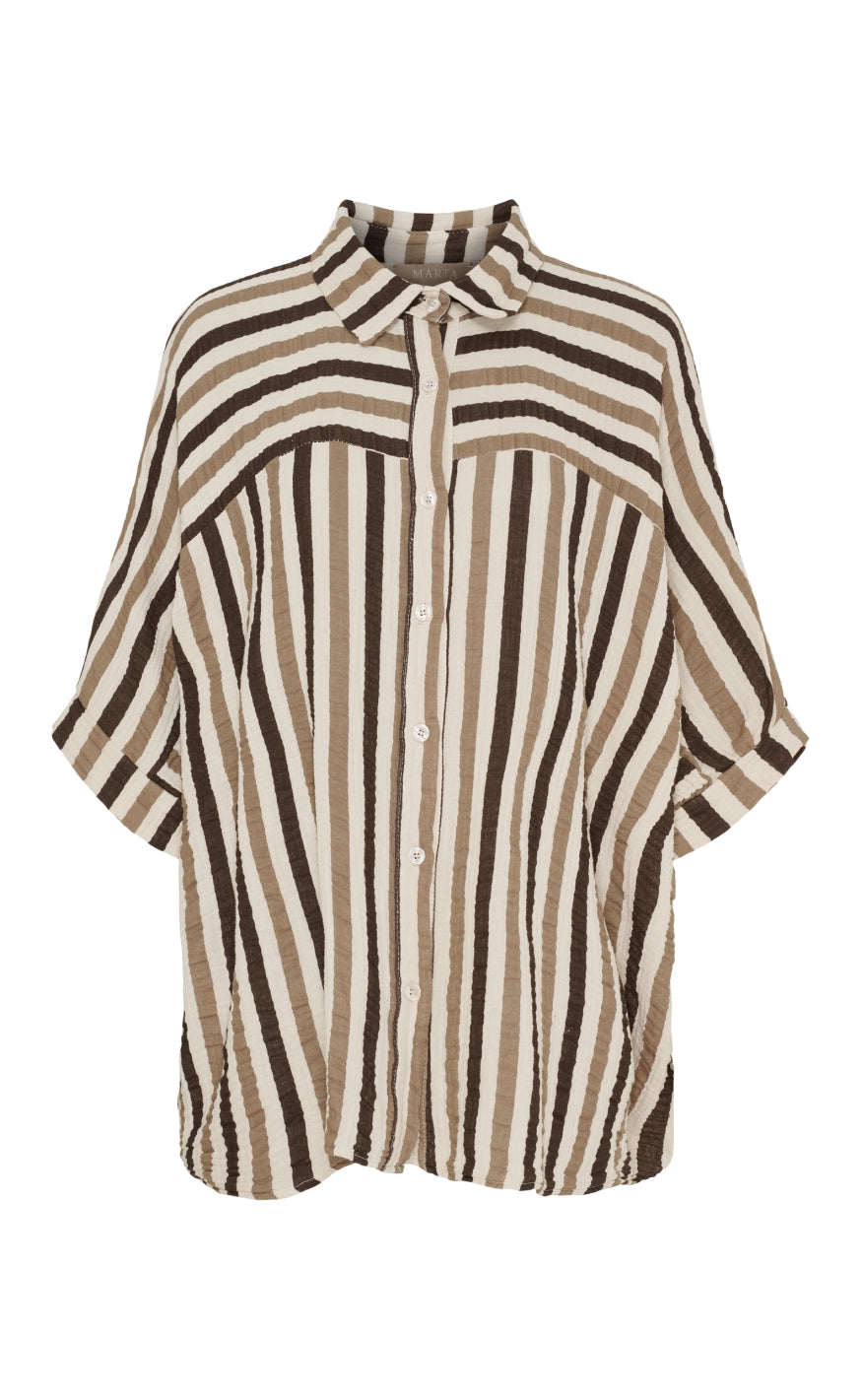 Marta Du Chateau Skjorte Mossie Camel Brown
