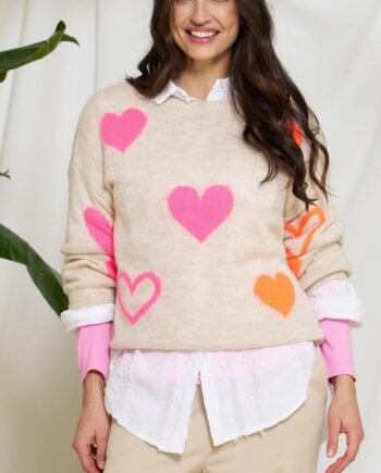 Marta Du Chateau Strik Amarante Knit Beige Pink Orange