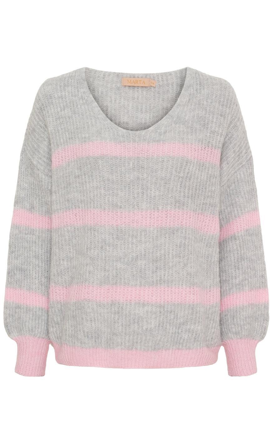 Marta Du Chateau Strik Carene Light Grey Baby Pink