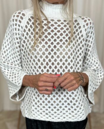 Marta Du Chateau Striktrøje Clemence Bianco Beige
