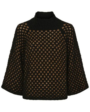 Marta Du Chateau Striktrøje 24614 Clemence Black Camello