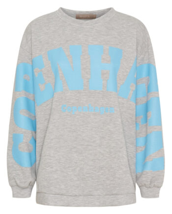 Marta Du Chateau Sweatshirt Hibiscus Grey Skyblue
