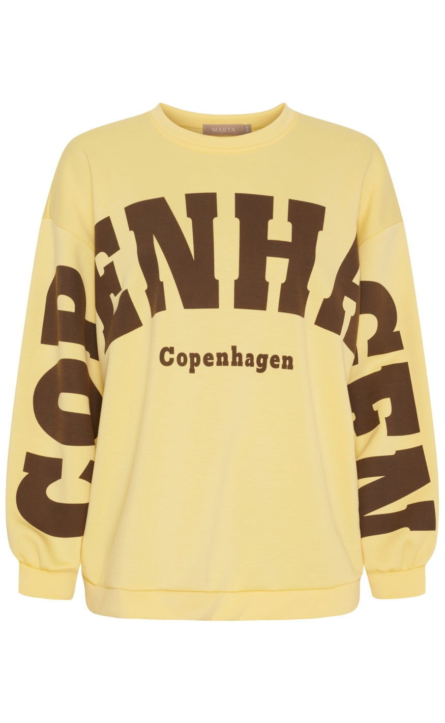 Marta Du Chateau Sweatshirt Hibiscus Yellow Moro