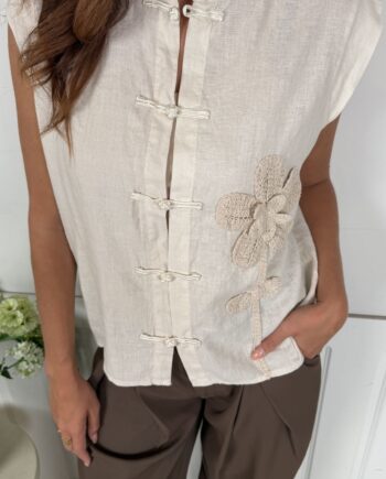 Marta Du Chateau Top Olina Beige